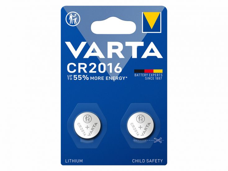 Varta 2x CR2016 Lithium Knopfzellenbatterien