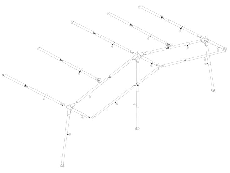 Ventura Standard 250 Prenox G18 Vorzeltgestänge