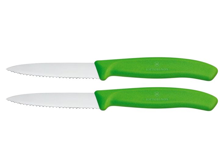 Victorinox Swiss Classic Wellenschliff Gemüsemesser-Set - Green