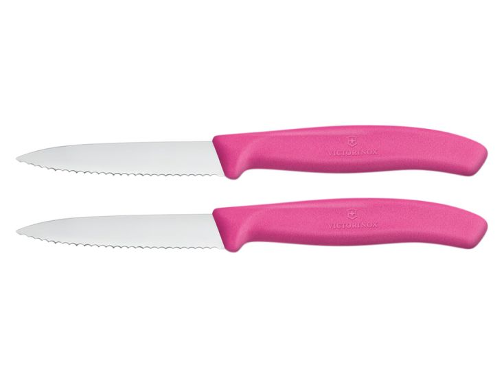 Victorinox Swiss Classic Wellenschliff Gemüsemesser-Set - Pink